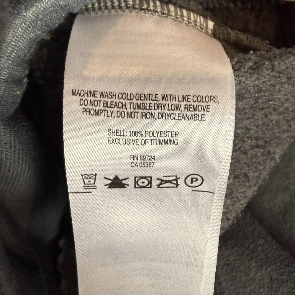 Columbia Jacket Kids Large 14/16 Gray Fleece Full Zip Stand Collar Cozy Warm